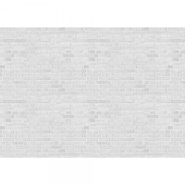 Fototapete White Brick Stone Wall - ENDLOS anreihbare Tapete Steinwand Steinoptik Steine Wand Wall weiß | no. 137