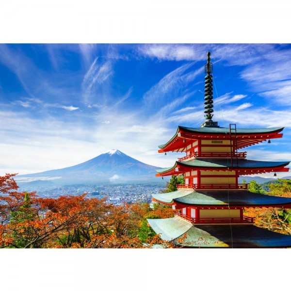 Fototapete Japan Tapete Japan Tokio Turm Herbst Himmel Ausblick braun | no. 261