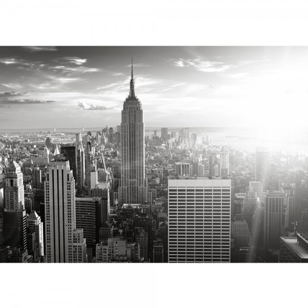 Fototapete Manhattan Skyline USA Tapete New York City Amerika Empire State Building Big Apple schwarz - weiß | no. 15
