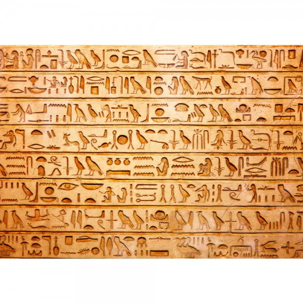 Fototapete Ägypten Tapete Hyroglyphen Alt Abstrakt Ornamente Symbole gelb | no. 180