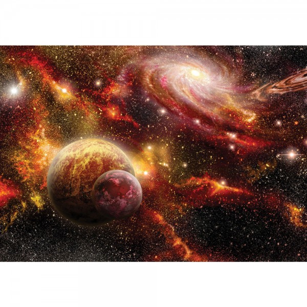 Fototapete Himmel Tapete Weltraum Weltall Galaxy Sterne Planeten Himmel orange | no. 1379
