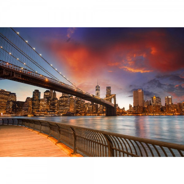 Fototapete New York Bridges Skyline USA Tapete New York City USA Amerika Empire State Building Big Apple orange | no. 21