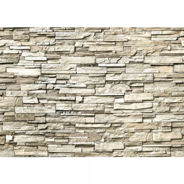 Fototapete Noble Stone Wall - beige - ENDLOS anreihbare Tapete Steinwand Steinoptik Steine Wand Wall beige | no. 134