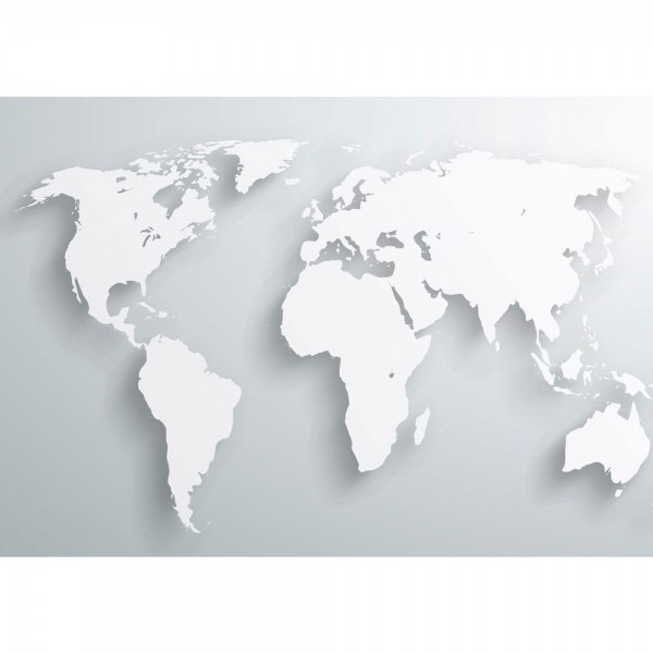 Fototapete Welt Tapete Weltkarte Atlas Kontinente 3D Optik braun | no. 215