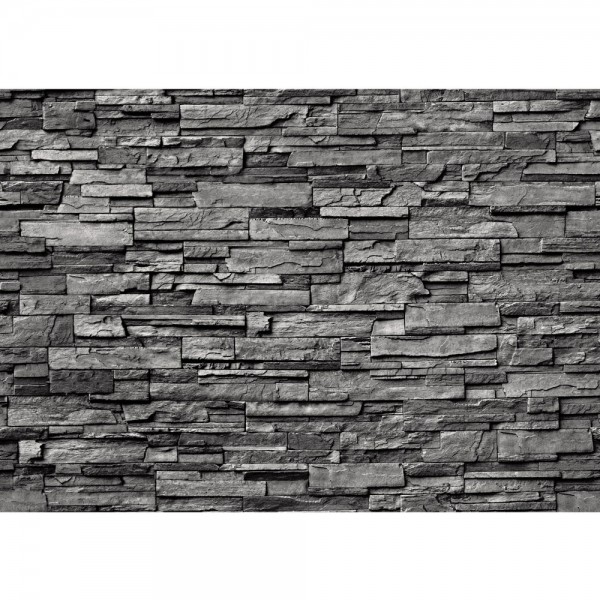 Fototapete Noble Stone Wall - anthrazit - ENDLOS anreihbar Tapete Steinwand Steinoptik Steine Wand Wall grau | no. 131