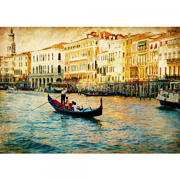 Fototapete Venedig Tapete Venedig Kanal Italien Boot Wasser grau | no. 240