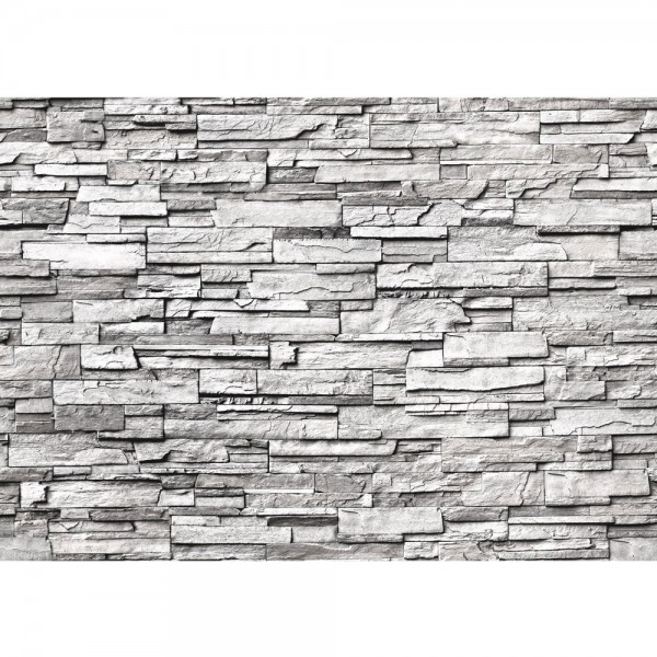 Fototapete Noble Stone Wall - grau - ENDLOS anreihbare Tapete Steinwand Steinoptik Steine Wand Wall grau | no. 132