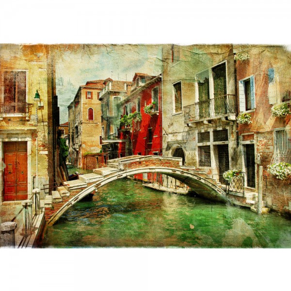 Fototapete Great Venice Italien Tapete Venedig Kanal Italien bunt bunt | no. 55