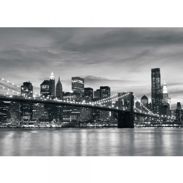 Fototapete New York Tapete New York Bridge Lightning schwarz - weiß | no. 269