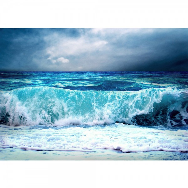 Fototapete Blue Seascape Meer Tapete Ozean Meer Wasser See Welle Sturm Blau Türkis blau | no. 100